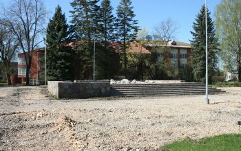 O.Kalpaka laukuma pārbūves darbi