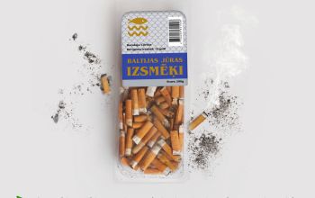 Aicina iedzīvotājus izmest izsmēķus pareizi, kā arī atgādina par to kaitīgo ietekmi uz vidi