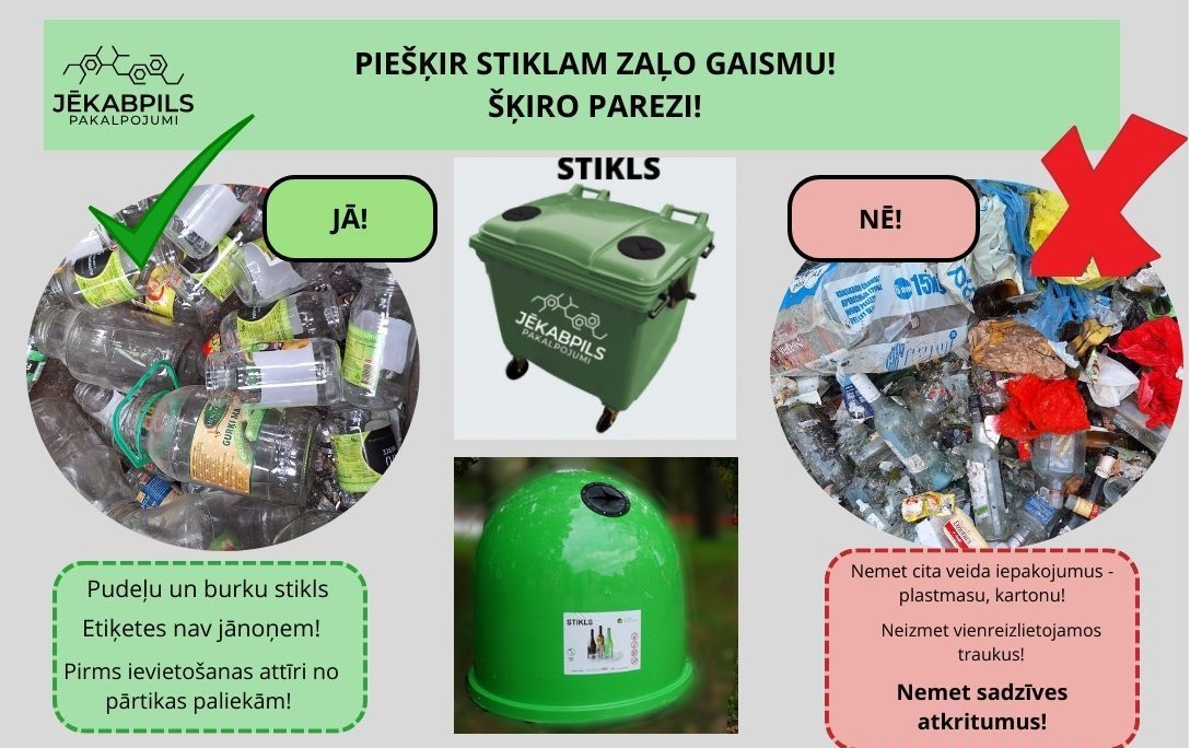 Pie&scaron;ķir stiklam ZAĻO gaismu