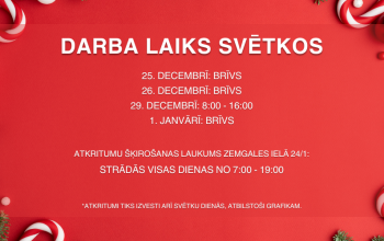 Darba laika izmaiņas svētkos