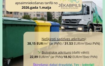 #JekabbpilsPaklpojumi #atkritumi  #&scaron;ķiro&scaron;ana #vide #tarifi