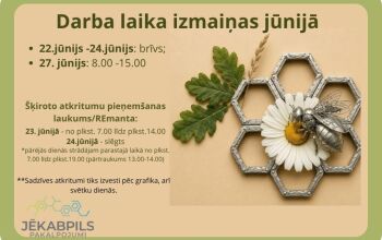 #JēkabpilsPakalpojumi #DarbaLaiks #LīgoSvētki #Jāņi #DarbaLaikaIzmaiņas #REmanta #ŠķiroAtbildīgi