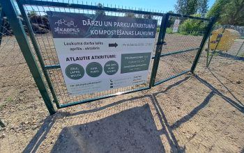 Darbu uzsācis dārzu un parku atkritumu kompostēšanas laukums Jēkabpilī, Madonas ielā 53a