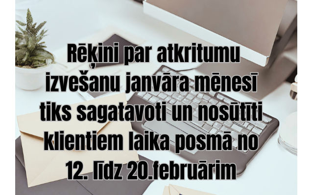 Par atkritumu izvešanas rēķinu, janvārī