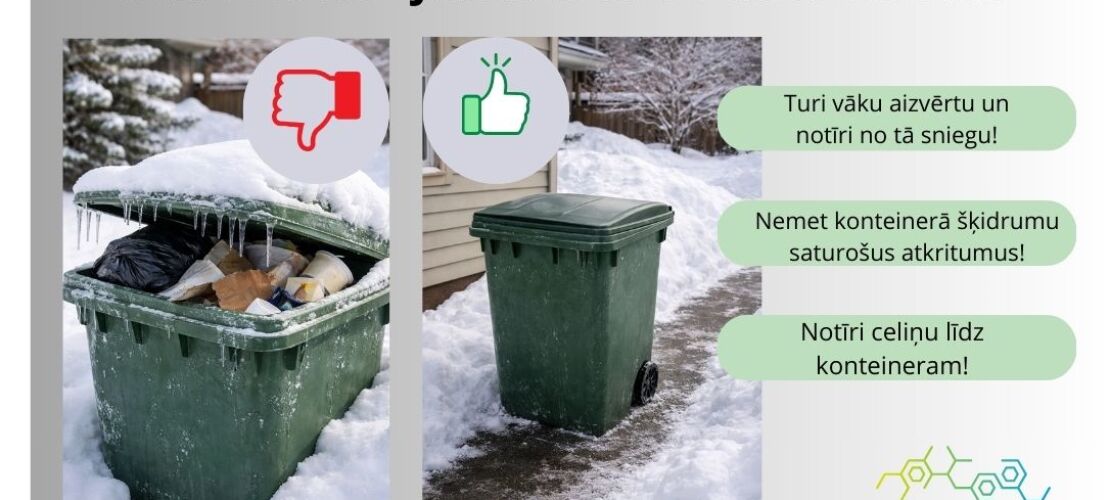 Ziemā parūpēsimies arī par savu atkritumu konteineru!