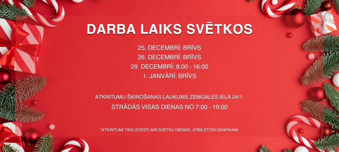 Darba laika izmaiņas svētkos